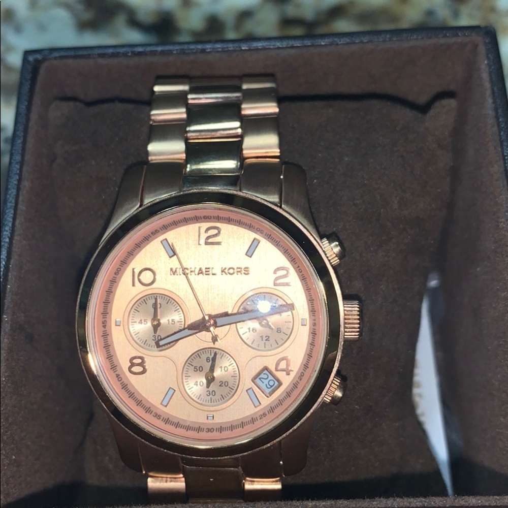 Original Rose Gold Michael Kors women watch